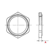 Plica - Gegenmutter für Kabelverschraubung 6-K.-Mutter MS 926000070 MS PG7 Messing vern. − 50 Stück