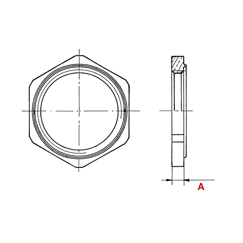 Plica - Gegenmutter für Kabelverschraubung 6-K.-Mutter MS 926000070 MS PG7 Messing vern. − 50 Stück