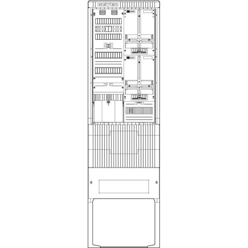 ABN - Zähler-Komplettschrank Zähleranschlusssäule SZ205ZA2502 2 ZP APZ 5pol