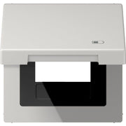 Jung - Abdeckrahmen Klappdeckel LS 990 BFKL USB LG Symbol USB-Ladegerät