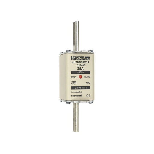 Mersen - Messersicherung NH-Sicherungseinsatz SF NH2GG69V35 Gr.2 gG 35A/690V KM − 3 Stück
