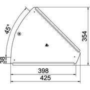 OBO Bettermann - Deckel Bogen für Kabeltragsystem Deckel für 45Grad-Bogen RBD 45 400 FS B400mm, bandverzinkt