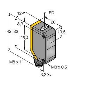 Turck - Lichttaster mit Hintergrundausblendung Opto Sensor Q20PFF50Q7 Lichttaster