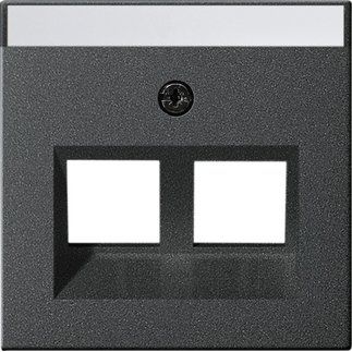 Gira - Einsatz/Abdeckung für Kommunikationstechnik Abdeckung Modular Jack 264028 30Grd 2fach anth