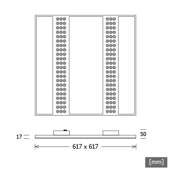LTS Licht&Leuchten - Decken-/Wandleuchte LED-Einlegeleuchte OPTR1060625830DALIws 3000K DALI
