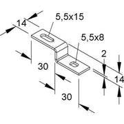 Niedax - Verbinder für Stiel/Profilschiene U-Winkel UV 30 − 100 Stück