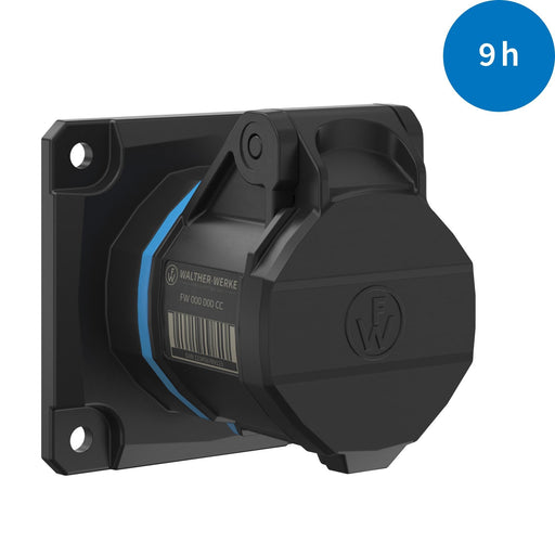 Walther Werke - CEE-Anbausteckdose (IEC 60309) CEE NEO Anbaudose gerade FW410509SK 16A 5P 9h IP54 − 10 Stück