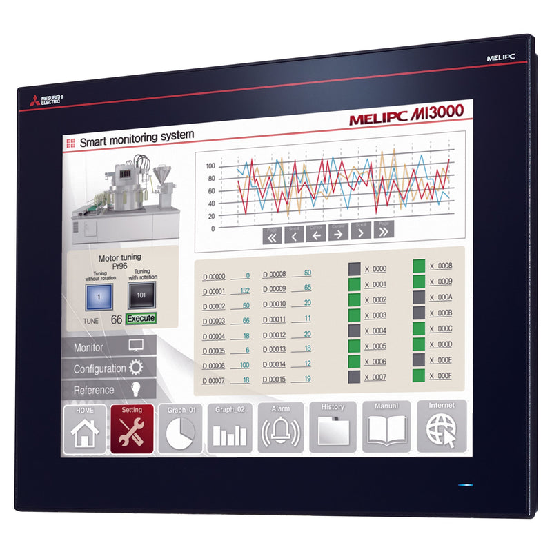 Mitsubishi Electric - Grafik-Panel MELIPC MI3000,Win10IoT,PCA MI3315G-W