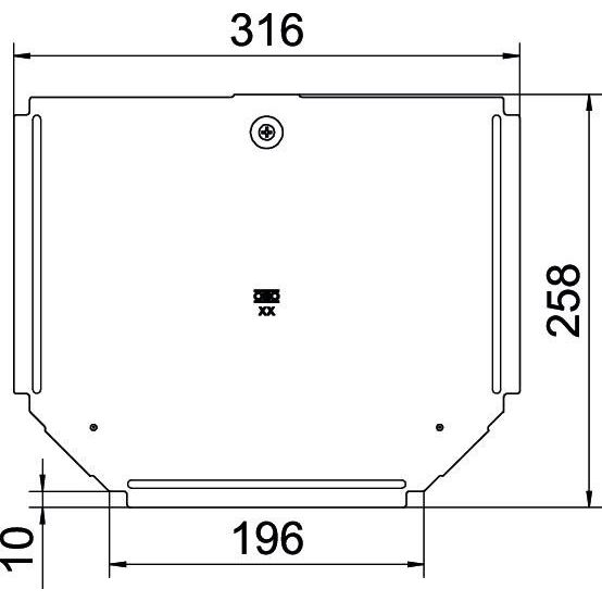 OBO Bettermann - Deckel T-Stück für Kabeltragsystem Deckel für T-Stück RTD 200 A2 B200mm