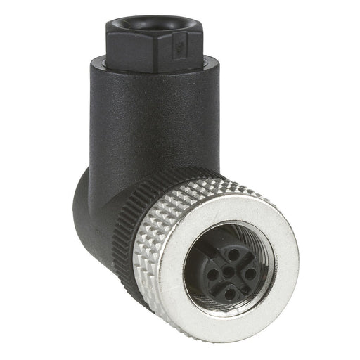 Telemechanique Sensors - Rundsteckverbinder, feldkonfektionierbar (Industriesteckverbinder) Leitungsdose XZCC12FCM40B M12 Winkel