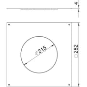 OBO Bettermann - Montagedeckel für Zugdose Montagedeckel DUG 250-3 R4 − 1 Stück