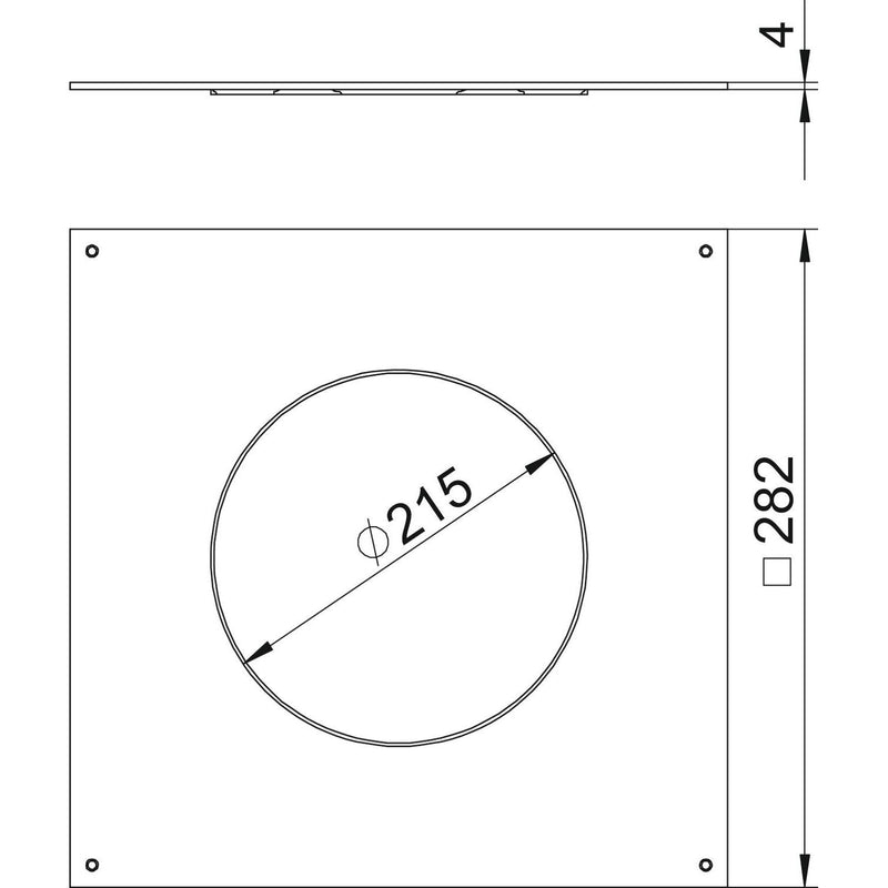 OBO Bettermann - Montagedeckel für Zugdose Montagedeckel DUG 250-3 R4 − 1 Stück