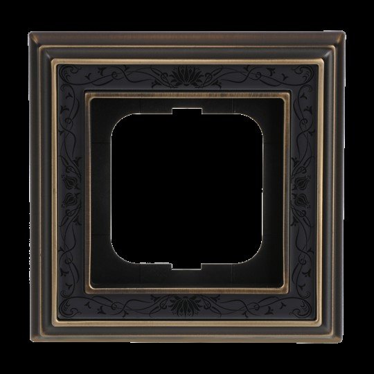Busch-Jaeger - Abdeckrahmen Rahmen 1-fach 1721-843 ms/antik Dekor anth