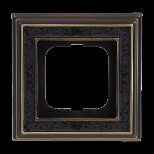 Busch-Jaeger - Abdeckrahmen Rahmen 1-fach 1721-843 ms/antik Dekor anth