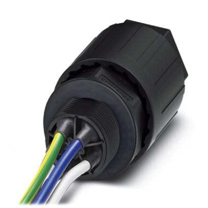 Phoenix Contact - Geräteanschluss für steckbare Gebäudeinstallation Wanddurchführung QPD W 4PE6,0#1410395 12-20 M25 1,0 BK