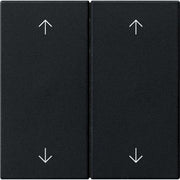 Gira - Abdeckung/Bedienelement für Installationsschalterprogramme Wippe 2-fach 5387005 Schwarz