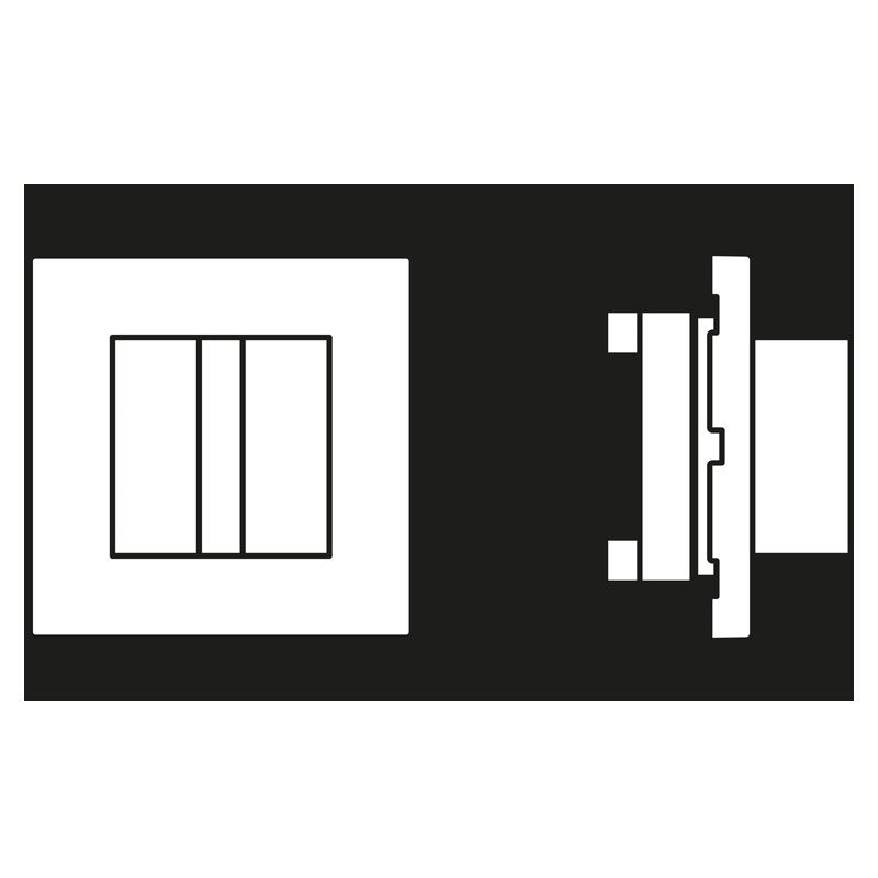 Jung - Behindertenelement für Installationsschalterprogramme Notrufsystem Rufmodul NRS LC 0834 RM 222 vert jaune clair