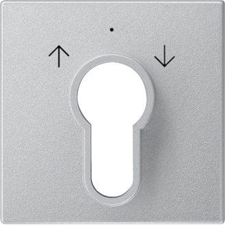 Gira - Abdeckung/Bedienelement für Installationsschalterprogramme Zentralpl. Schlüssel. alu 066426 System55