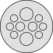 Icotek - Einführungsflansch für Kleingehäuse/Schaltschrank Kabeldurchführungsplatte KEL-DP 32/10 A grau − 10 Stück
