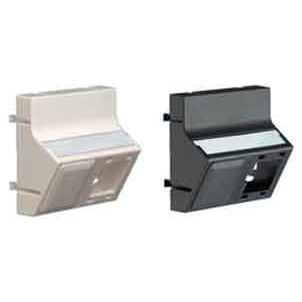 Reichle&De-Massari - Kommunikationsanschlussdose Kupfer Montageplatte gewinkelt 313332 45x45mm,2x1-Port,ws