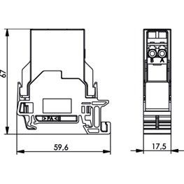 Telegärtner - LWL-Steckverbinder STX Tragschienen-Verbinder 100022792 LC-D Kupplung SM