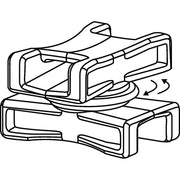 HellermannTyton - Befestigungssockel und -element für Kabelbinder Befestigungselement DSWS5-HS-BK-L1 sw − 50 Stück