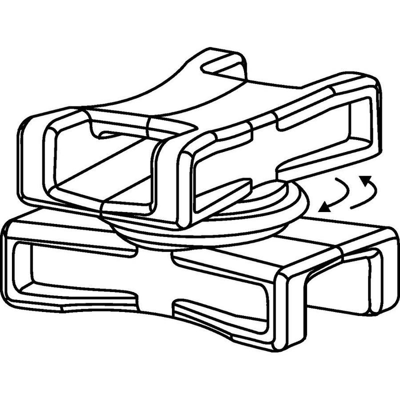 HellermannTyton - Befestigungssockel und -element für Kabelbinder Befestigungselement DSWS5-HS-BK-L1 sw − 50 Stück