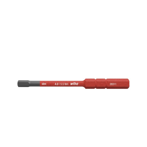 Wiha - Bit Sechskant Schraubendreher 2831-18 SW 4,0x75 SoftFinish electric