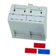 Telegärtner - Kommunikationsanschlussdose Kupfer Zentralplatte französisch 100021428 45x45 f. 2x AMJ/UMJ − 10 Stück
