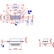 EFB-Elektronik - D-Sub-Steckverbinder D-Sub Lötbuchse 34510.1 E-HDF 26 LL/Z − 2000 Stück