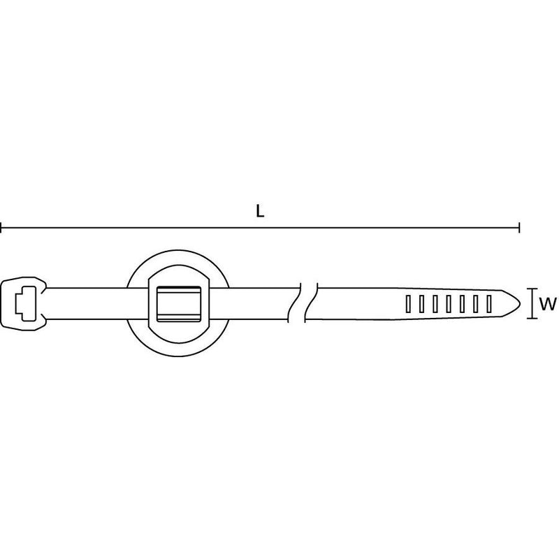 HellermannTyton - Kabelbinder Befestigungsbinder 2tlg. 156-04097(250) − 250 Stück