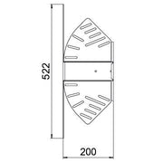 OBO Bettermann - Bogen für Kabelrinne Bogen, winkelverstellbar RB W 620 A2 60x200 rostfrei