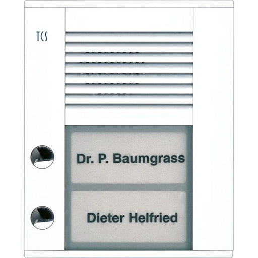 TCS Tür Control - Türstation für Türkommunikation Audioaußenstation1-reihig PDS02-WS/04 2 Tasten AP weiß