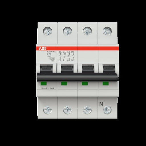 ABB Stotz S&J - Leitungsschutzschalter Sicherungsautomat S203M-C40NA 10kA 40A C 3p+N (4p)