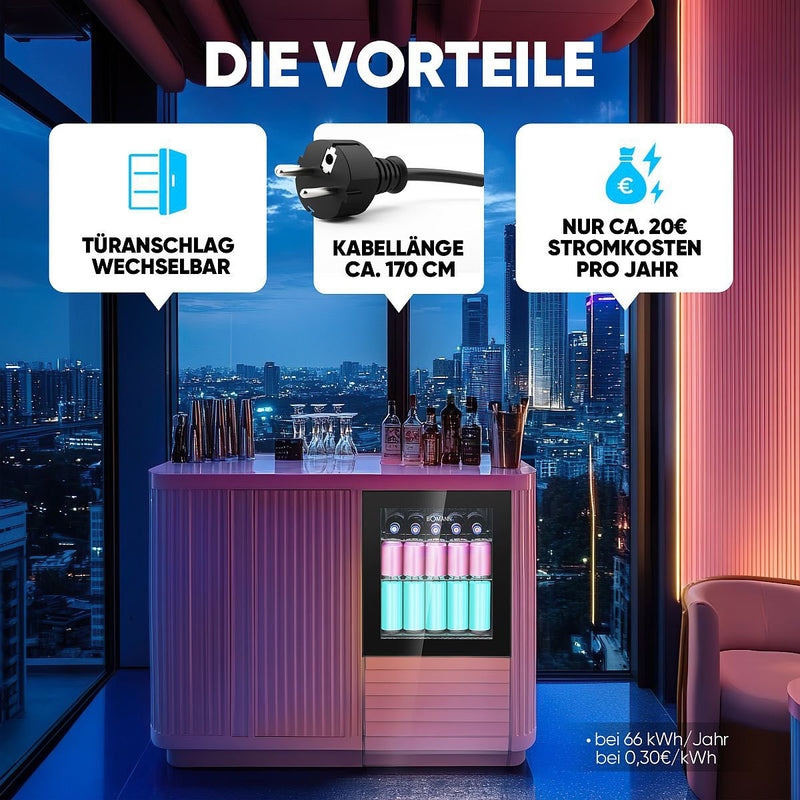 Bomann DA - Kühlschrank Glastürkühlgerät KSG 7291 sw 46L