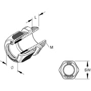 HKL - Kabelverschraubung 1234VM2502 sigr,D=9-17mm,IP68 − 25 Stück