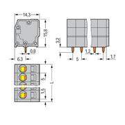 WAGO - Leiterplattenklemme 739-105 2,5mm² − 45 Stück