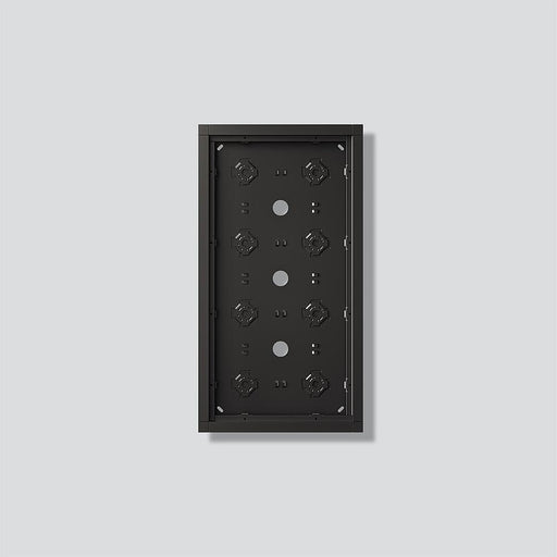 Siedle&Söhne - Montageelement für Türstation Gehäuse-Aufputz GA 612-4/2-01 DG Dunkelgrau-Glimmer