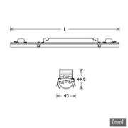 LTS Licht&Leuchten - Lichtleiste LED-Lichteinsatz LKL045.10830.1685.1D 830, DALI