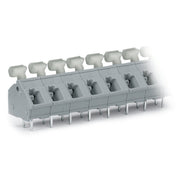 WAGO - Leiterplattenklemme 256-509/334-000 Drücker,2,5 mm²,grau − 15 Stück