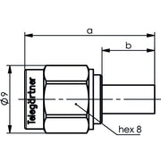 Telegärtner - Koax-Steckverbinder SMA Kabelstecker 100024605 löt/cr RG58