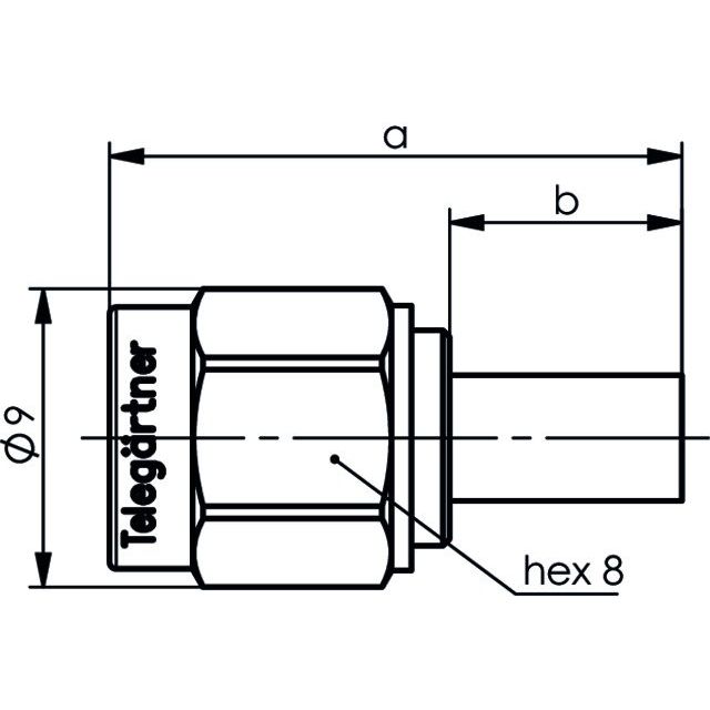 Telegärtner - Koax-Steckverbinder SMA Kabelstecker 100024605 löt/cr RG58