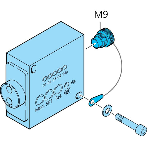 Di-soric - Rundsteckverbinder, Einbau (ohne Leitung) Kappe M9 FS-Kappe-M9