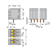 WAGO - Leiterplattenklemme 739-305 1,5mm² − 60 Stück