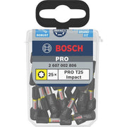 Bosch - Bit PRO Impact Bit, T25 2607002806 25 mm Display 10 x