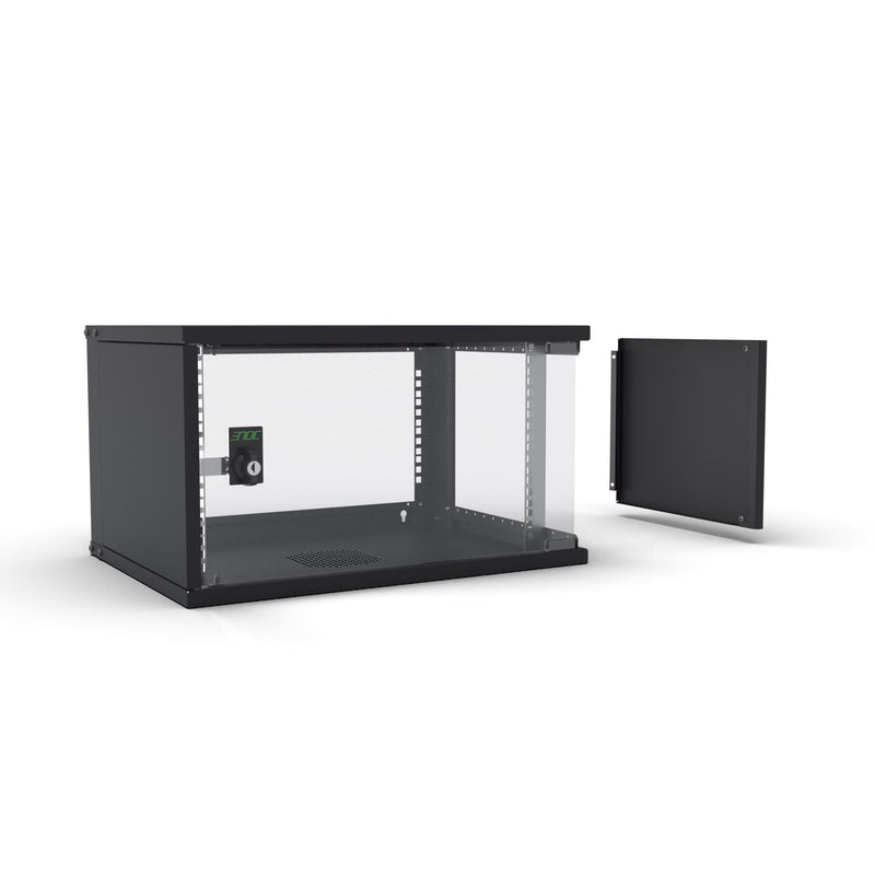 Enoc - Netzwerkgehäuse 19" Basic Wandschrank W3 6-4-S 6HE, 400mm Tief, sw