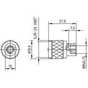 Telegärtner - Koax-Kupplung Adapter UHF-FME (M-M) 100024351 − 5 Stück