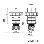Bals Elektrotech - CEE-Stecker (IEC 60309) Container-Stecker 2148509 4x32A 3H