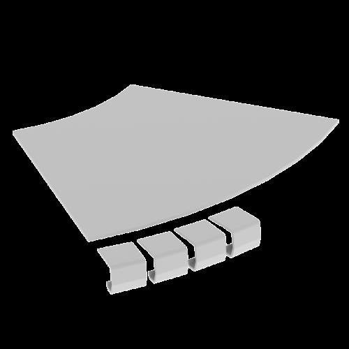 Unex - Deckel Bogen für Kabeltragsystem Abdeckung Bogen 45 Grad 67314-04 300 R300 U23X