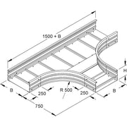 Niedax - T-Stück für Kabelrinne T-Stück WRTR 200.600 200x600